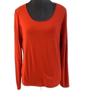 Eileen Fisher Long Sleeve Tunic Orange (Medium)